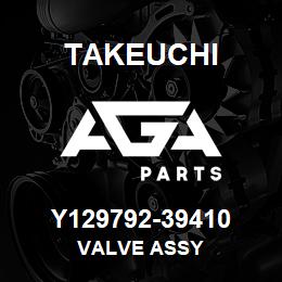 Y129792-39410 Takeuchi VALVE ASSY | AGA Parts