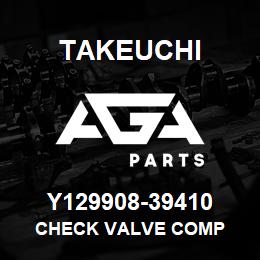 Y129908-39410 Takeuchi CHECK VALVE COMP | AGA Parts