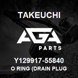 Y129917-55840 Takeuchi O RING (DRAIN PLUG | AGA Parts