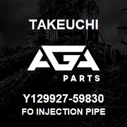 Y129927-59830 Takeuchi FO INJECTION PIPE | AGA Parts