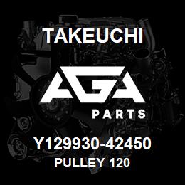 Y129930-42450 Takeuchi PULLEY 120 | AGA Parts