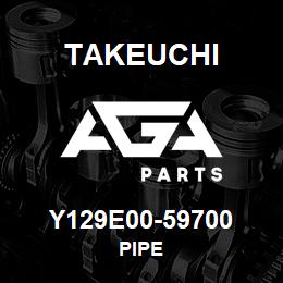 Y129E00-59700 Takeuchi PIPE | AGA Parts