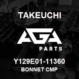 Y129E01-11360 Takeuchi BONNET CMP | AGA Parts