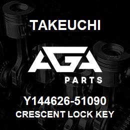 Y144626-51090 Takeuchi CRESCENT LOCK KEY | AGA Parts