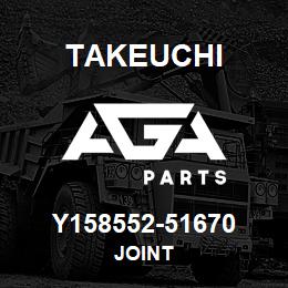 Y158552-51670 Takeuchi JOINT | AGA Parts