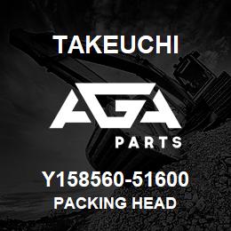 Y158560-51600 Takeuchi PACKING HEAD | AGA Parts