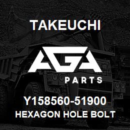 Y158560-51900 Takeuchi HEXAGON HOLE BOLT | AGA Parts