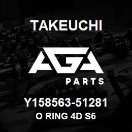 Y158563-51281 Takeuchi O RING 4D S6 | AGA Parts