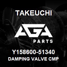 Y158600-51340 Takeuchi DAMPING VALVE CMP | AGA Parts