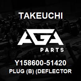 Y158600-51420 Takeuchi PLUG (B) (DEFLECTOR | AGA Parts