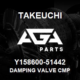 Y158600-51442 Takeuchi DAMPING VALVE CMP | AGA Parts