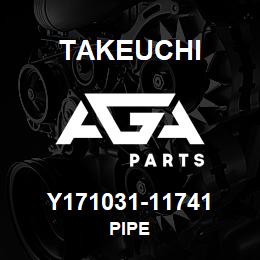 Y171031-11741 Takeuchi PIPE | AGA Parts