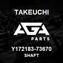 Y172183-73670 Takeuchi SHAFT | AGA Parts