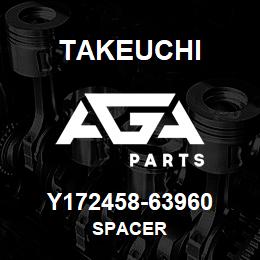 Y172458-63960 Takeuchi SPACER | AGA Parts