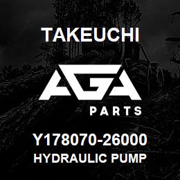 Y178070-26000 Takeuchi HYDRAULIC PUMP | AGA Parts