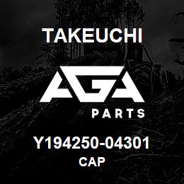 Y194250-04301 Takeuchi CAP | AGA Parts