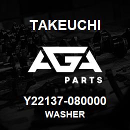 Y22137-080000 Takeuchi WASHER | AGA Parts