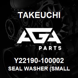 Y22190-100002 Takeuchi SEAL WASHER (SMALL | AGA Parts