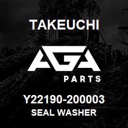 Y22190-200003 Takeuchi SEAL WASHER | AGA Parts