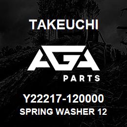 Y22217-120000 Takeuchi SPRING WASHER 12 | AGA Parts