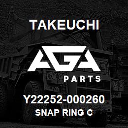 Y22252-000260 Takeuchi SNAP RING C | AGA Parts