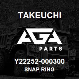 Y22252-000300 Takeuchi SNAP RING | AGA Parts