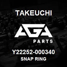 Y22252-000340 Takeuchi SNAP RING | AGA Parts