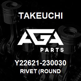 Y22621-230030 Takeuchi RIVET (ROUND | AGA Parts