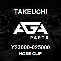 Y23000-025000 Takeuchi HOSE CLIP | AGA Parts