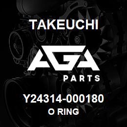 Y24314-000180 Takeuchi O RING | AGA Parts