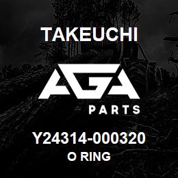 Y24314-000320 Takeuchi O RING | AGA Parts