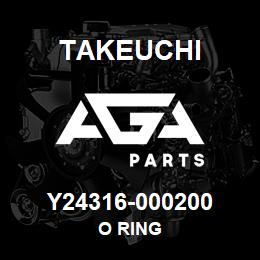 Y24316-000200 Takeuchi O RING | AGA Parts