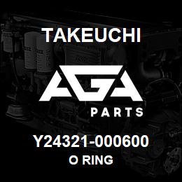 Y24321-000600 Takeuchi O RING | AGA Parts