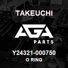 Y24321-000750 Takeuchi O RING | AGA Parts