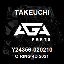 Y24356-020210 Takeuchi O RING 4D 2021 | AGA Parts