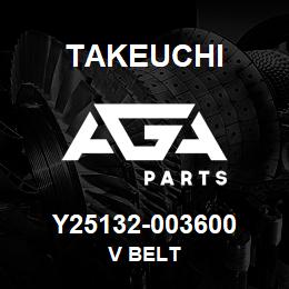 Y25132-003600 Takeuchi V BELT | AGA Parts