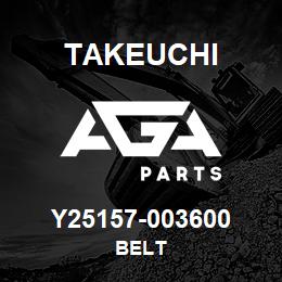 Y25157-003600 Takeuchi BELT | AGA Parts