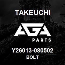 Y26013-080502 Takeuchi BOLT | AGA Parts