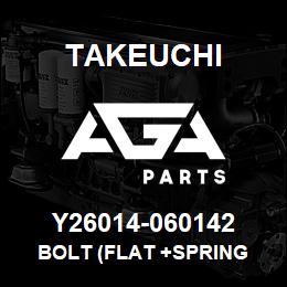 Y26014-060142 Takeuchi BOLT (FLAT +SPRING | AGA Parts