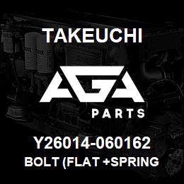 Y26014-060162 Takeuchi BOLT (FLAT +SPRING | AGA Parts