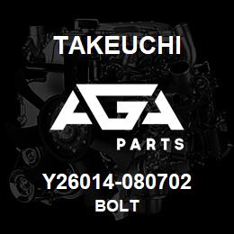 Y26014-080702 Takeuchi BOLT | AGA Parts