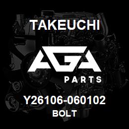 Y26106-060102 Takeuchi BOLT | AGA Parts