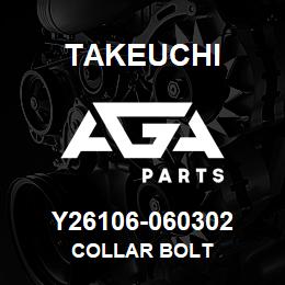 Y26106-060302 Takeuchi COLLAR BOLT | AGA Parts