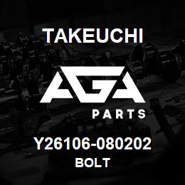 Y26106-080202 Takeuchi BOLT | AGA Parts