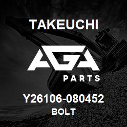 Y26106-080452 Takeuchi BOLT | AGA Parts