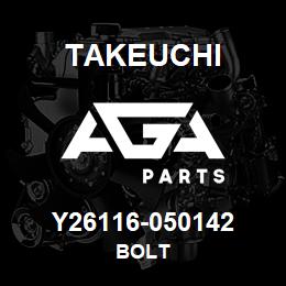 Y26116-050142 Takeuchi BOLT | AGA Parts