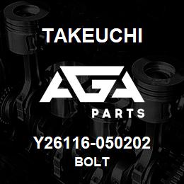 Y26116-050202 Takeuchi BOLT | AGA Parts