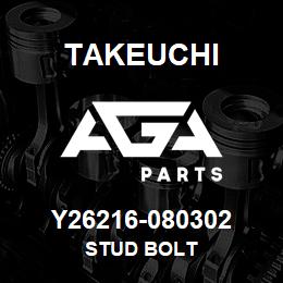 Y26216-080302 Takeuchi STUD BOLT | AGA Parts