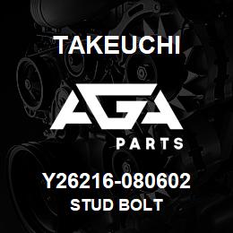 Y26216-080602 Takeuchi STUD BOLT | AGA Parts