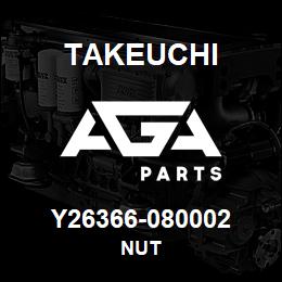 Y26366-080002 Takeuchi NUT | AGA Parts